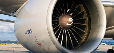 Right airplane engine