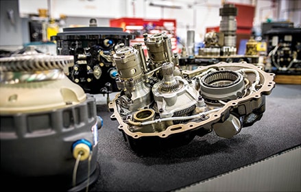 Aircraft engine component in a factory