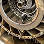 Disassembled jet engine