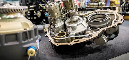 Aircraft engine component in a factory
