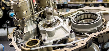 Aviation turbine on table