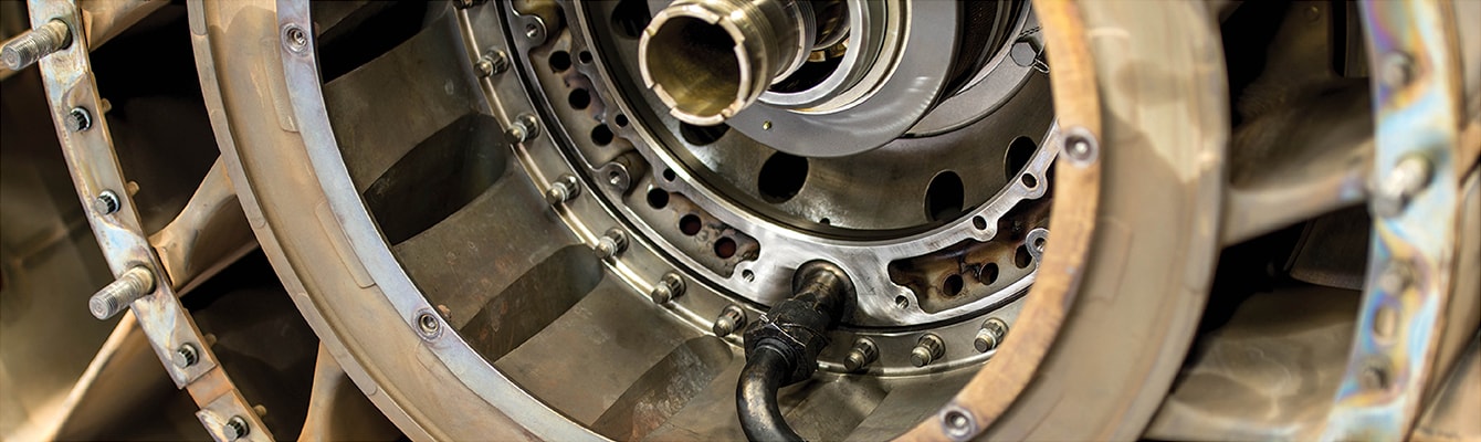 Inside component of aircraft engine Inside component of aircraft engine