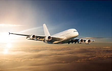 Airplane utilizing full line of ExxonMobil Aviation fuels and lubricants