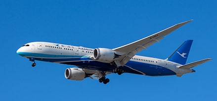 Xiamen airlines aircraft taking off