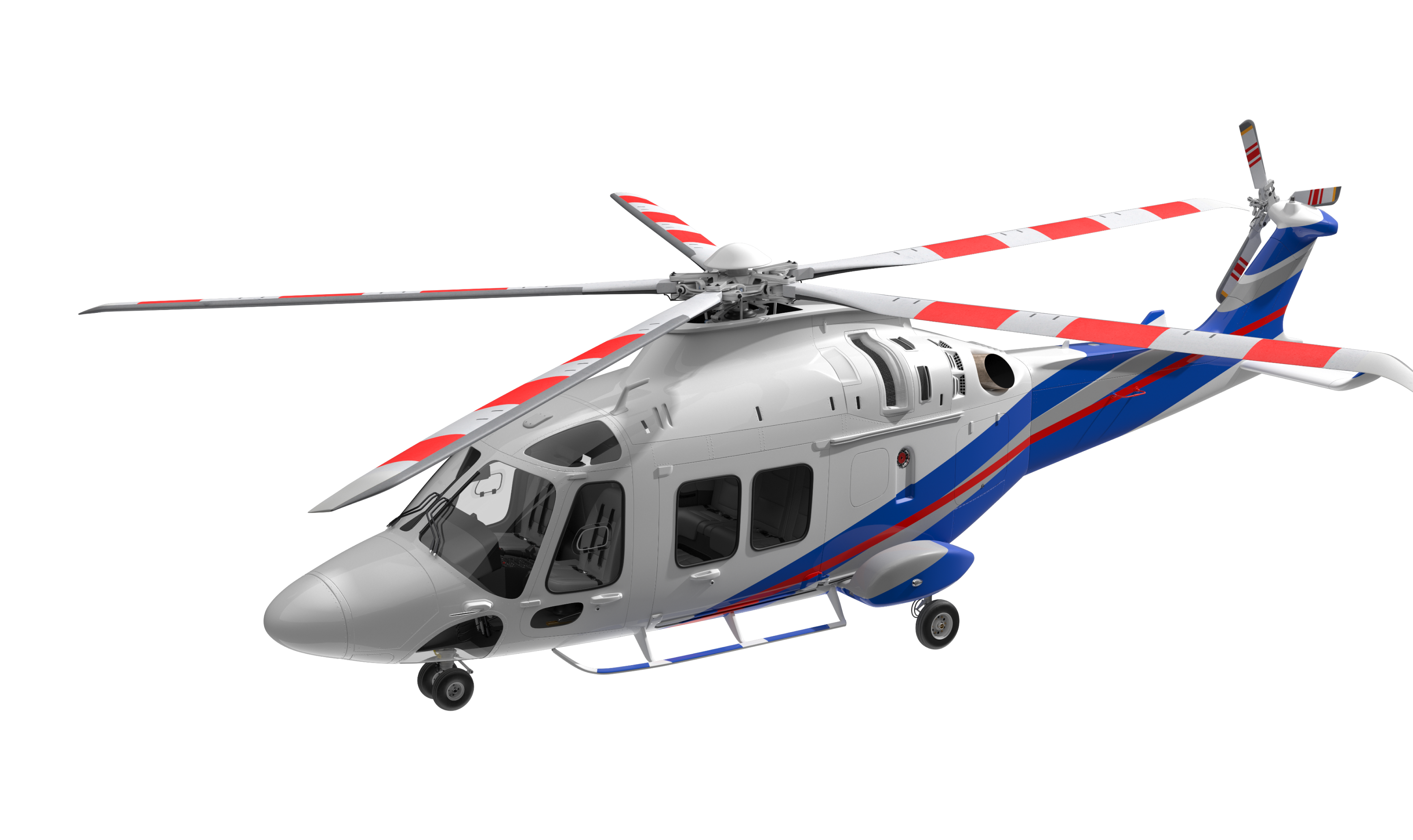 Helicopter schematic detailing ExxonMobil Aviation fuels and lubricants use.