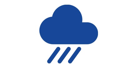 Storm cloud blue icon