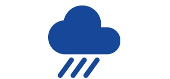 Storm cloud blue icon