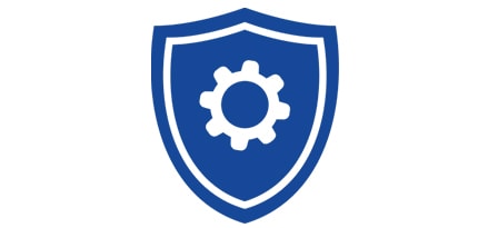 solid sheild blue icon