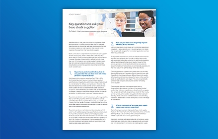 Key questions to ask your base stock supplier