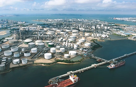 Aerial shot of Singapore plant