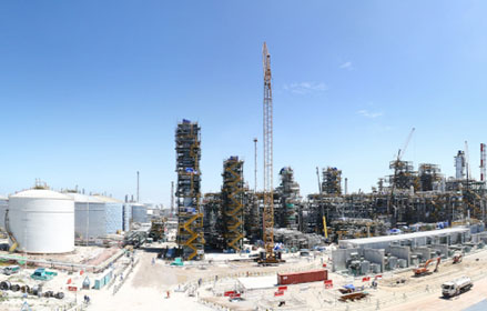 Panoramic view of the construction site at the Singapore Reside Upgrade Project.