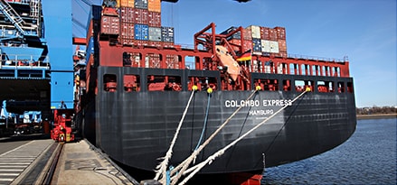 colombo epress ship at port