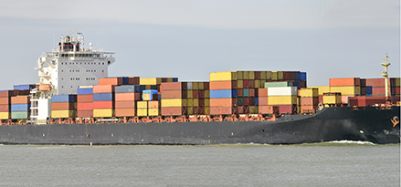 Container vessel screen