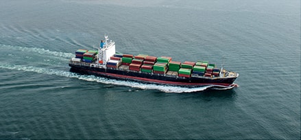 Large vessel in open water