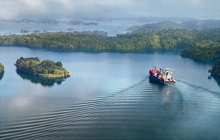 A ship in Panama Canal