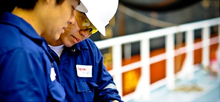 Workers reading information