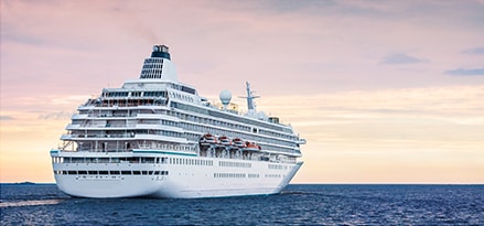 Sunset cruise ship