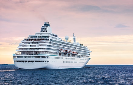 Sunset cruise ship
