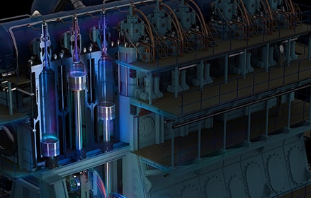 Marine engine surface