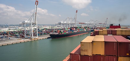 ship docked at le havre port