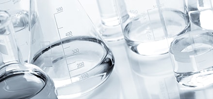 Clear base oils in beakers