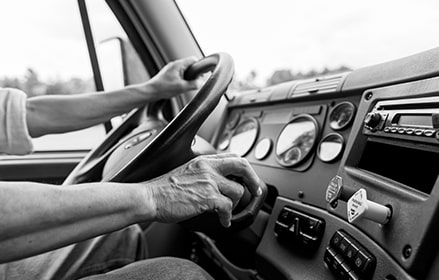 driver at wheel